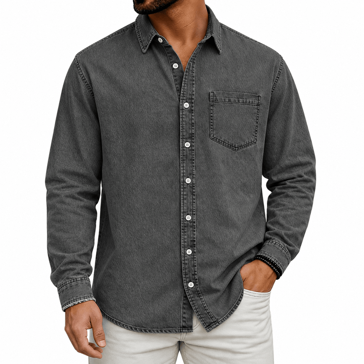 Witold | Koszula Overshirt z Kieszonką