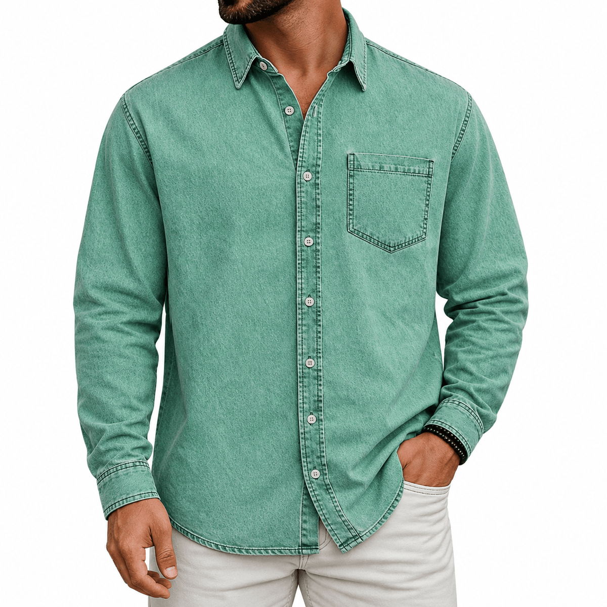 Witold | Koszula Overshirt z Kieszonką