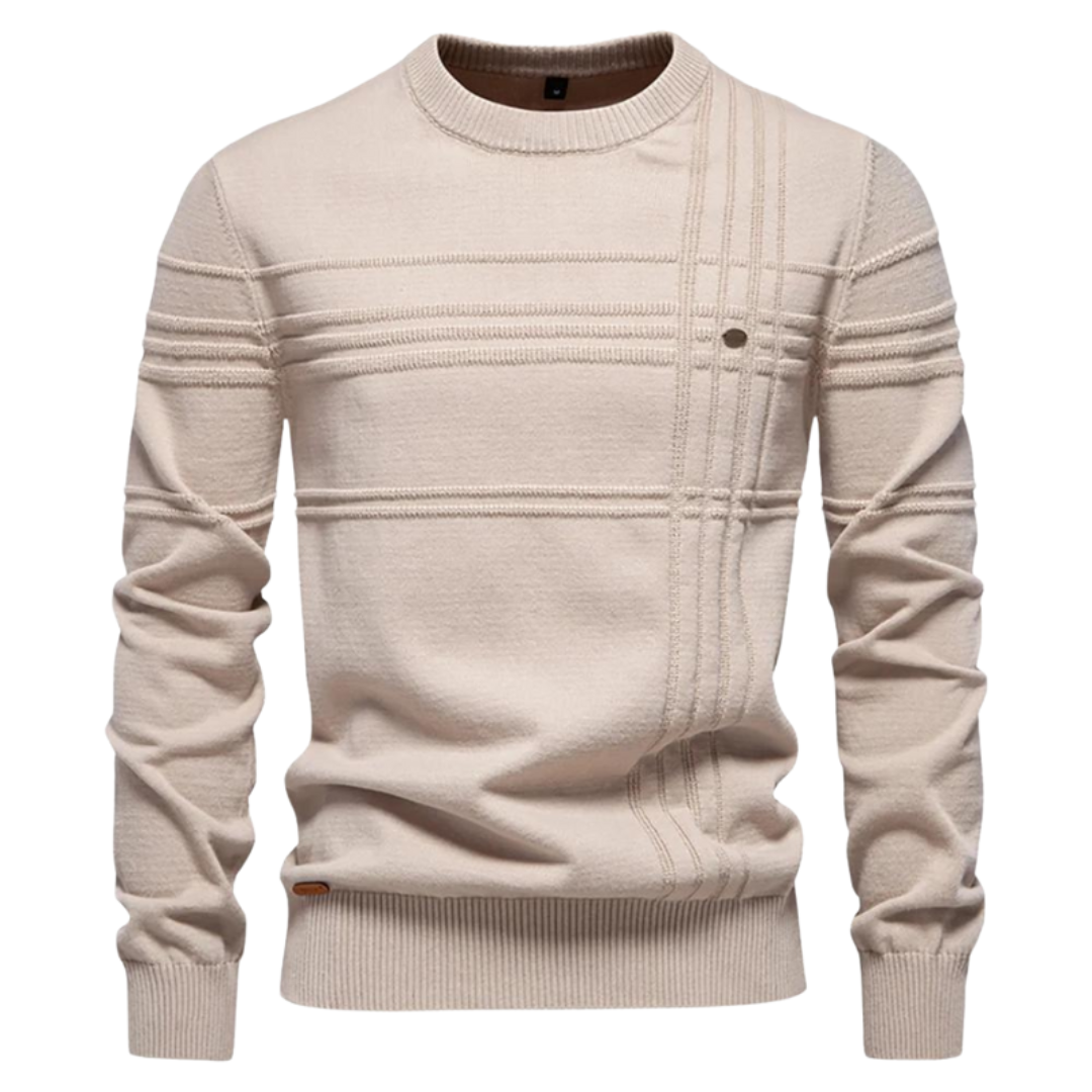 Maurizio | Elegancki Sweter Męski w Prążki